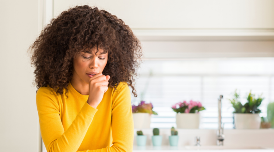 woman suffering from chronic cough