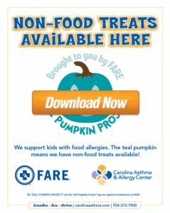 CAAC FARE teal pumpkin e1664478907762 Teaming up to make Halloween safe and fun for kids with food allergies