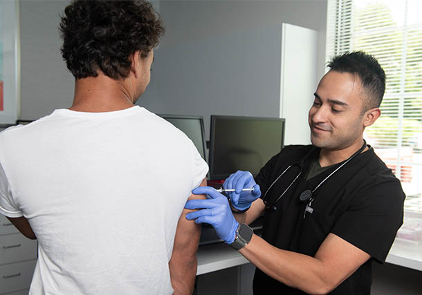 Allergy shot being given to patient